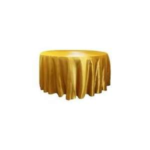   wedding Satin 120 Round Tablecloth   Bright Gold