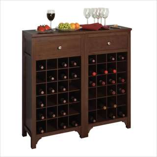   Regalia 24 Bottle Cabinet Antique Walnut Wine Rack 021713946386  