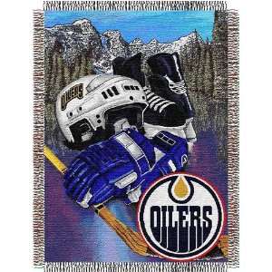   Oilers NHL Woven Tapestry Throw Blanket (48 x60 )