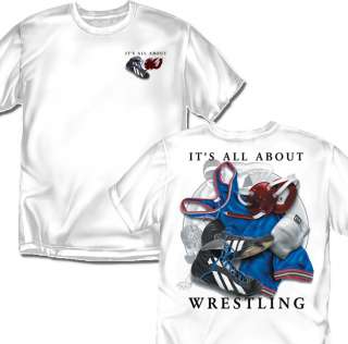 Its All About Wrestling T Shirt (White) youth Tee shirt gift  