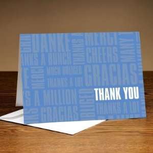  Successories Thanks A Lot Blue 25 Pack Greeting Cards 