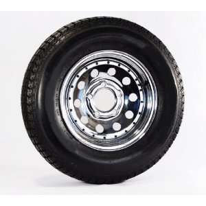 eCustomRim Radial Trailer Tire + Rim ST205/75R14 205/75 14 5 Lug Wheel 