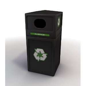   Recycling Trash Can Garbage Can with Dome Lid (Black)