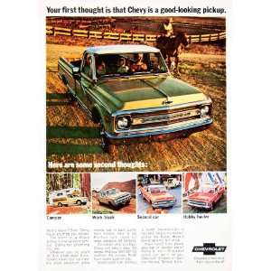  1969 Ad Chevrolet Camper Truck Car General Motors Detroit 