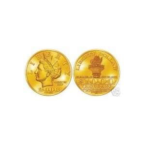   Troy Ounce .9999 Fine Gold Liberty Dollar By Norfed 
