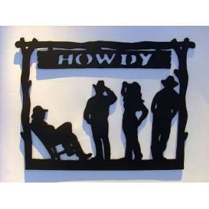  Welcome Sign Howdy,Western,Metal Art,Cowboy,Ranch Decor 