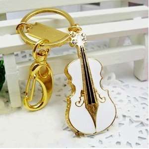   8GB Small White Violin Style USB Flash Drive