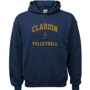 Clarion Golden Eagles Navy Youth Volleyball Arch Hooded Sweatshirt 