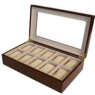 Watch Box for 10 Watches Cherry Matte Finish XL Extra Large 