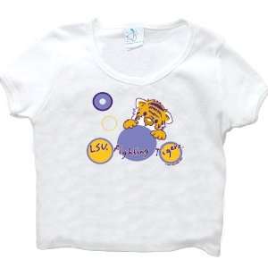   Tigers Girls White Toddler Baby Doll Bubble T shirt