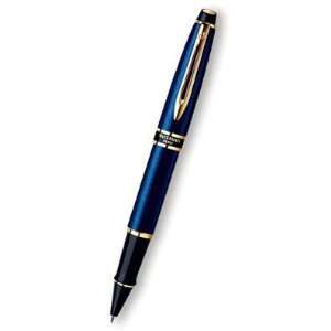  Waterman Expert Smart Blue Gold Trim Rollerball Pen 