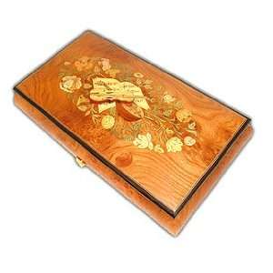 Exquisite 50 Note Rhymes Musical Jewelry Box with Instrumental Inlay