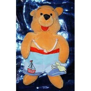   Disneys Winnie the Pooh in Swim Trunks 7 Plush Beanie Toys & Games