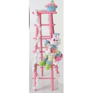  Cucpake Heaven Pink Wooden Ladder with Plush Posable 