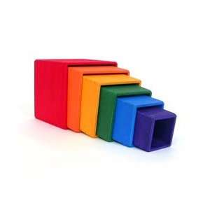  Wooden Rainbow Stacking Boxes Large Toys & Games