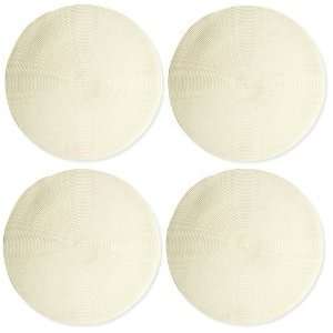  Round Woven Ivory Placemat, Set of 4