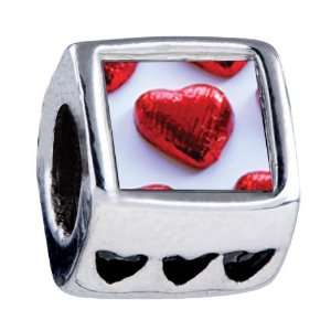 Soufeel Wrapped Heart Candy Heart European Bead Charm Fits All Pandora 